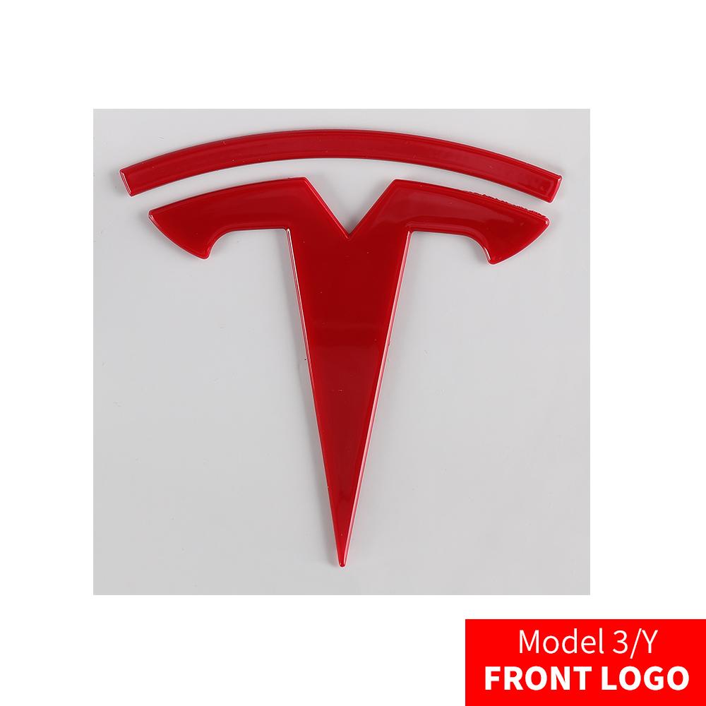 3D Styling Car Front Hood Emblem Rear Trunk Badge Sticker For Tesla Model 3 Model S X Model Y 2022 Roadster SpaceX Cybertruck