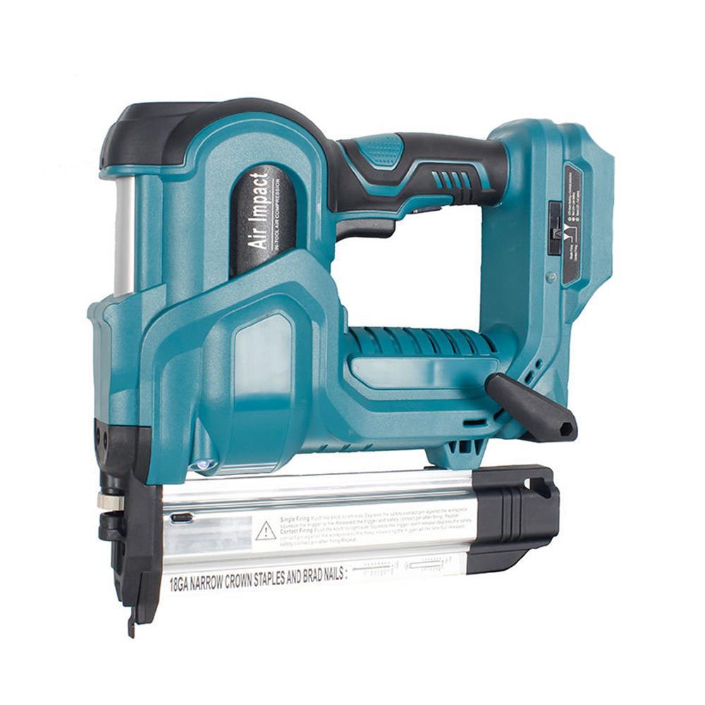 

18V Cordless Electric 2 in 1 Nailer/Stapler Gun with 200pcs F50 and 9032(K432) Nail Compatible For 18v B Series Lithium Battery Not Included Battery синий