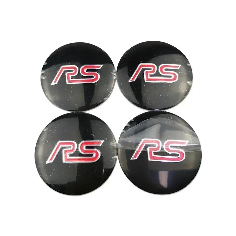 4PCS 56MM Wheel Center Sticker For Ford Kuga Fusion Shelby ST RS Mondeo Focus 2 3 Fiesta Explorer Edge Ecosport Rim J210 Decal Cover