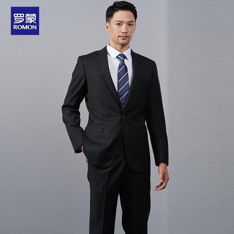 Luomeng Men's Slim Fit Wool Suit