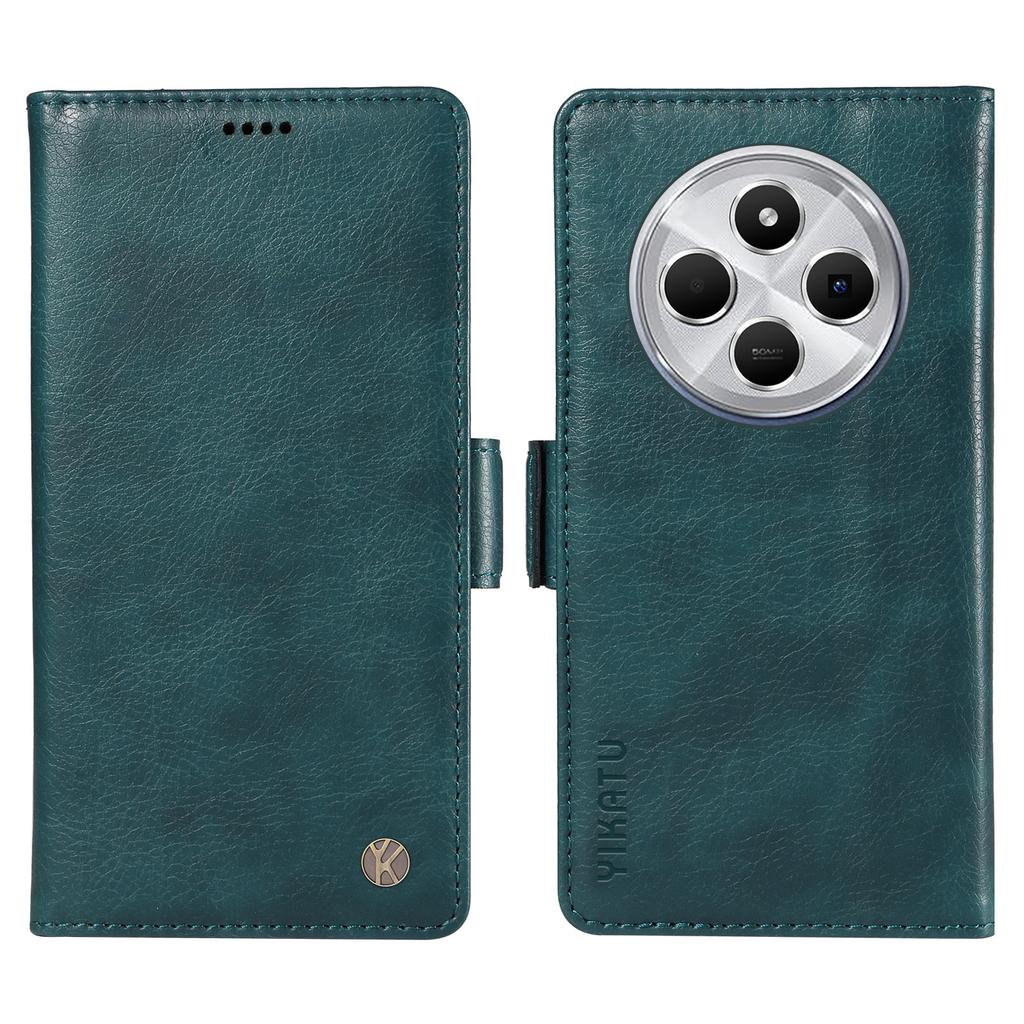 YIKATU YK-007 For Xiaomi Poco C75 4G/Redmi 14R 5G/14C 4G Case Side Buckle PU Leather Phone Cover Litchi Texture