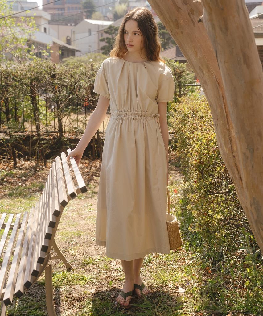 Tilaidai String Detail Dress Tisu02Op03_Beige