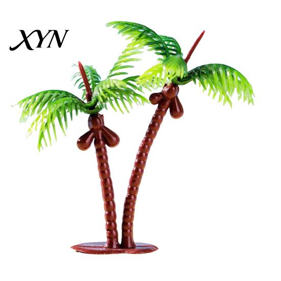 Island Style Micro Landscape Kit Ornaments, Beach Miniature Decoration, Boat/Chair/Umbrella/Palm Tree/Swimming Ring Mediterranean for Succulents Pots