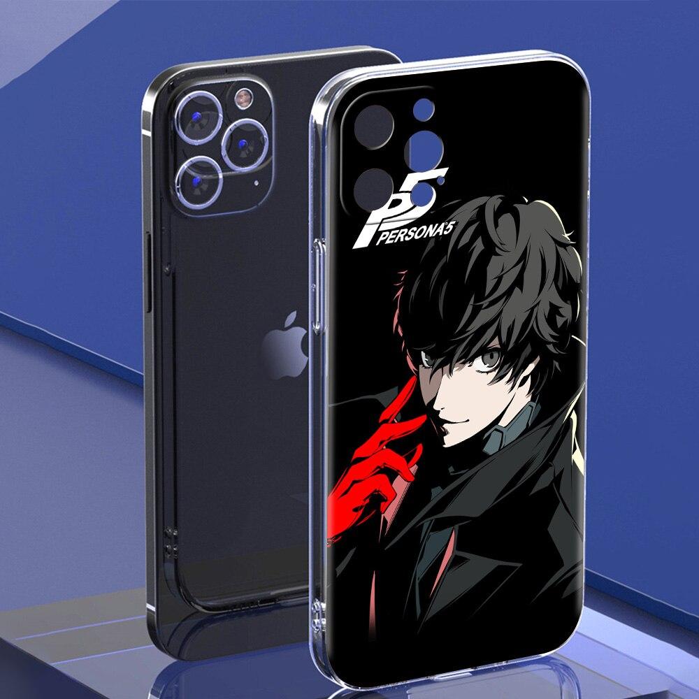 Persona 5 P5 Joker Luxury Phone Case For iPhone 14 13 Pro 11 12  Max X XR XS 7 8 Plus SE Clear Soft Silicone Cover Fundas
