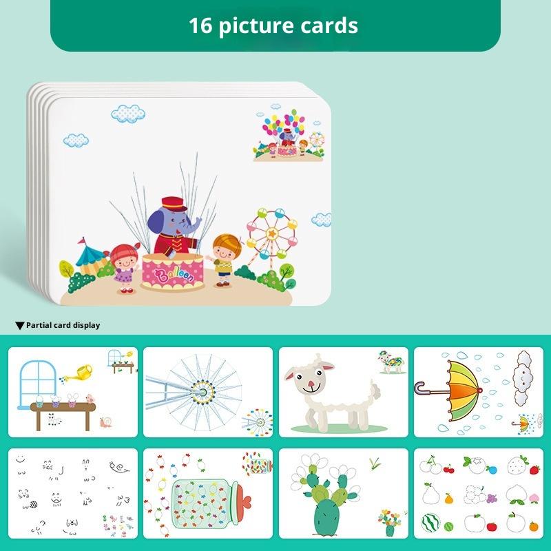 1 Set Creative Coloring Graffiti Doodle Montessori Educational Toy Gifts DIY Finger Painting Drawing Toys For Kids