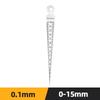 Taper Gauge Feeler 1-15mm Stainless Steel Gap Hole Measuring Tool Thickness Gauge Measuring Probes Aperture Measurement Tool