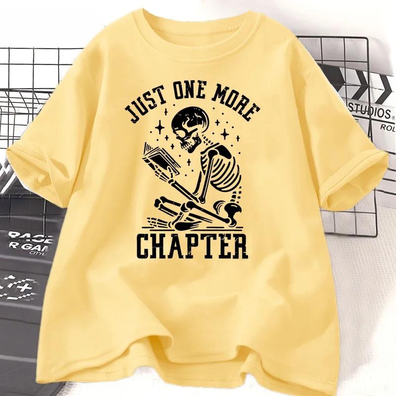 Retro fashion letter skull print Tshirt artistic style short sleeved round neck versatile daily street Womens Tshirt S