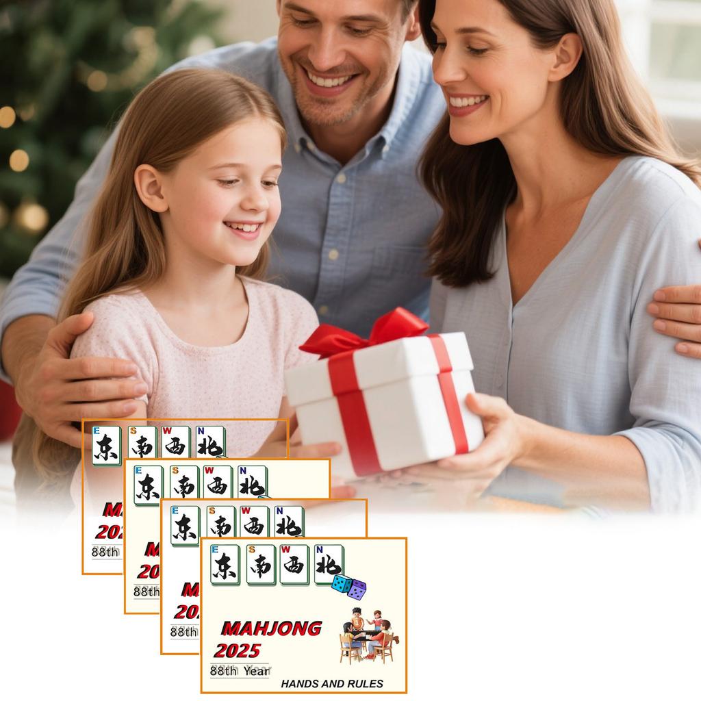 Mahjong Cards 2025 - Large Size - 4Pcs