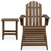 Vidaxl Adirondack Garden Chair with Footrest and Table, Fir