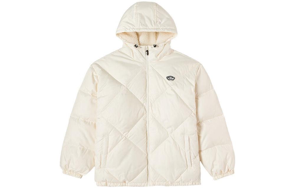 Vans Down Jackets Unisex Ecru Stand Collar Moderate VN000FBZ3KS L