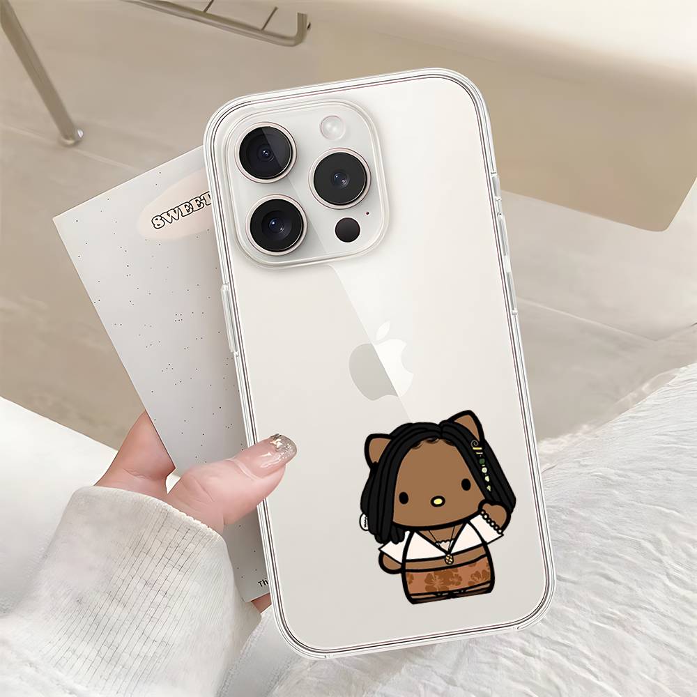 B-Black Earthy Head Wrap H-Hello K-Kit-ty Phone Case For Iphone17 16 15 11 13 14 Pro Max 7 8 Plus X Xr Xs Max Se2020 12mini Tran