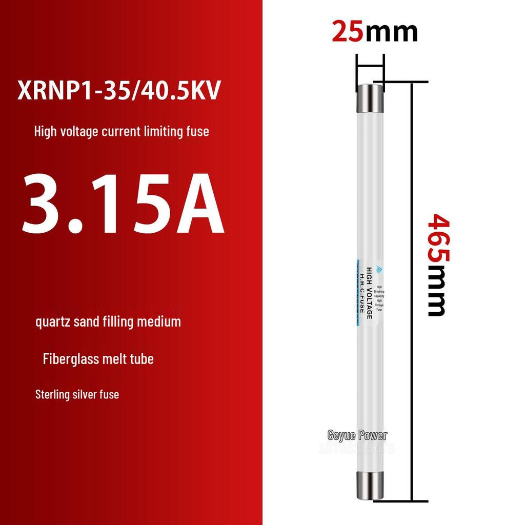 High-Voltage XRNP1-10/12KV Fuse: Current-Limiting & High Breaking Capacity PT Fuse Tube
