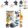 Mini Assembly Building Blocks Model Crocodile Shark Orangutan Decoration Blocks For Children Plastic Material