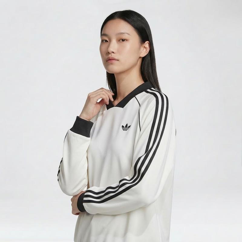 Adidas Originals Women's 3S Jacquard Long Sleeve Top