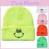 Cozy Cartoon Face Embroidered Knit Beanie Cap For Windproof Warmth In Winter