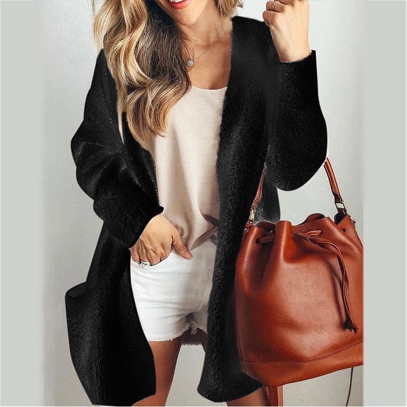 Premium Quality Women Long Sleeve Loose Sweater Knitted Cardigan Coat Jacket Outwear Casual For Effortless Style