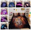 Home Bedding Set Full Size King Bed Twin Bed Star Animal Print Bedroom Quilt Cover and Pillow Cover Bedding Decoration
