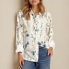 Skjorte for kvinner Bluse med knapp Langermet Uformell Basic skjortekrage Vanlig topp