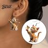 Casual Retro Outfit Accessories 1 Pair Cute Cat Earrings for Women  Acrylic Dangle Drop Fun Cartoon Butterfly with Butterfly  2D Flat Funny