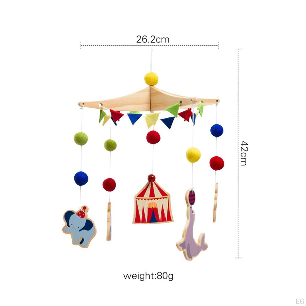 Baby Crib Mobile ,Wooden, Cute ,Bedroom Hanging Decoration ,Sensory Toy ,Hanging Bed Bell ,Baby