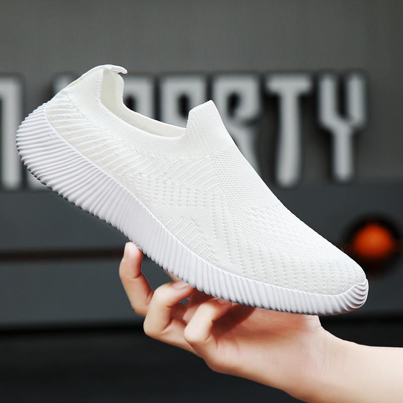 

Non-slip and wear-resistant sports and leisure shoes, spring and autumn breathable and comfortable women s shoes, light and one-pedal lazy 44 білий