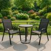 4 x GARTENSTUHL FÜR TERRASSE Balkon GARTEN Sessel Metall Modern Set