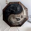 0106 Yin-Yang-Tier-Muster, automatischer Faltschirm, tragbares und faltbares Design, 8 Streben, ein Weihnachts- oder Geburtstagsgeschenk.
