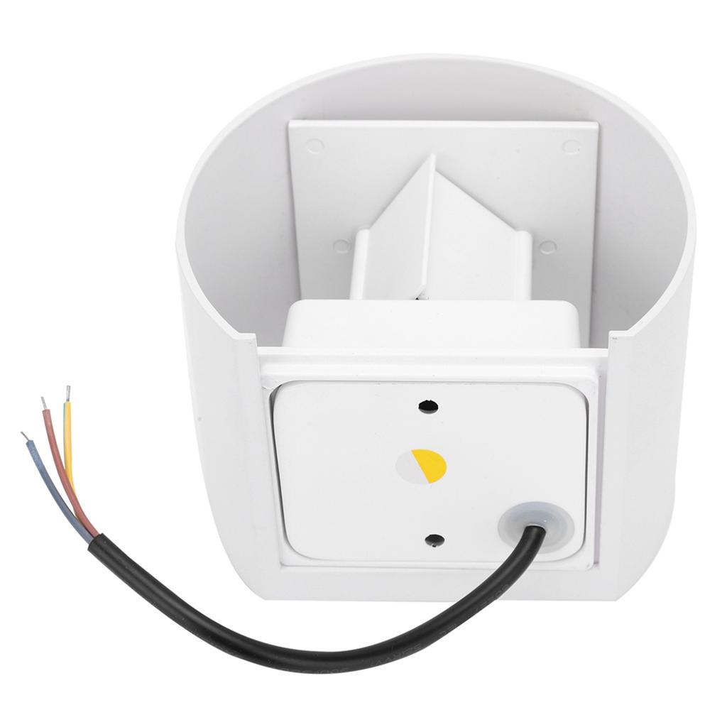 12W Outdoor LED Wall Lamp IP65 Waterproof Aluminum Up and Down Lighting Wall Light AC85‑265VWhite Shell Warm White Light