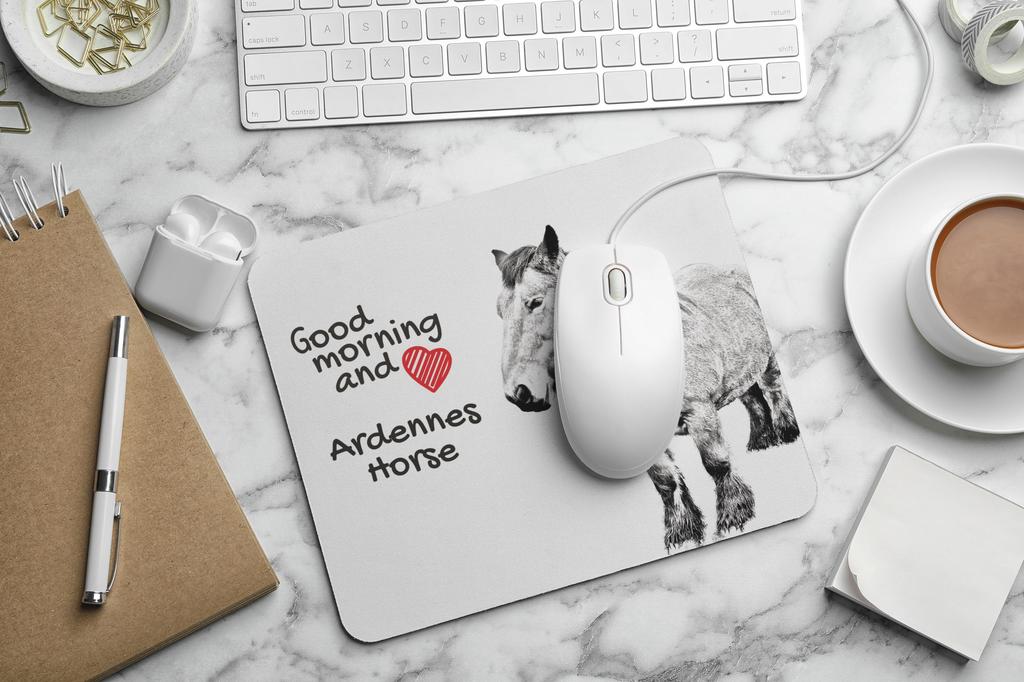 Cavallo delle Ardenne - tappetino per mouse con stampa, tappetino personalizzato con un cavallo, gadget unico per un impiegato dall'azienda Art-Dog