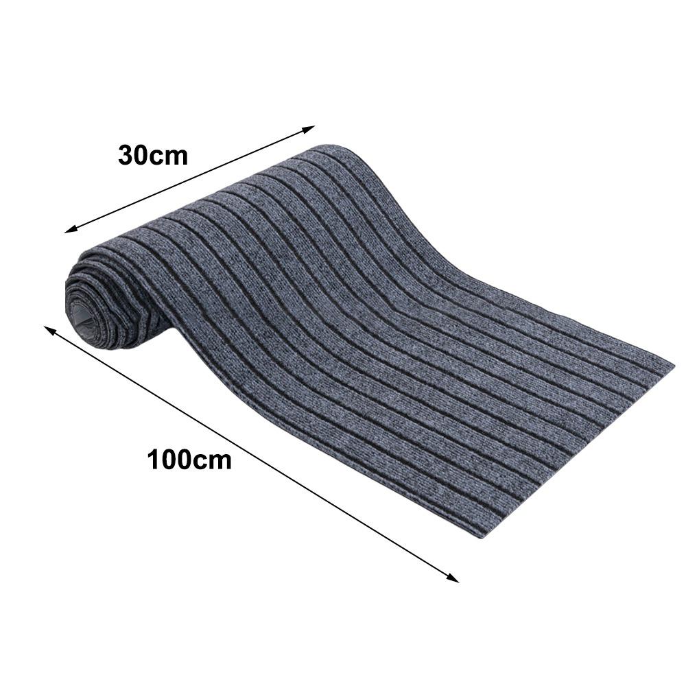 DIY Self-Adhesive Carpet Striped Pattern Repeatedly Washed Peel and Stick Mat Nano-Absorption Cat Scratching Mat Kitchen Door