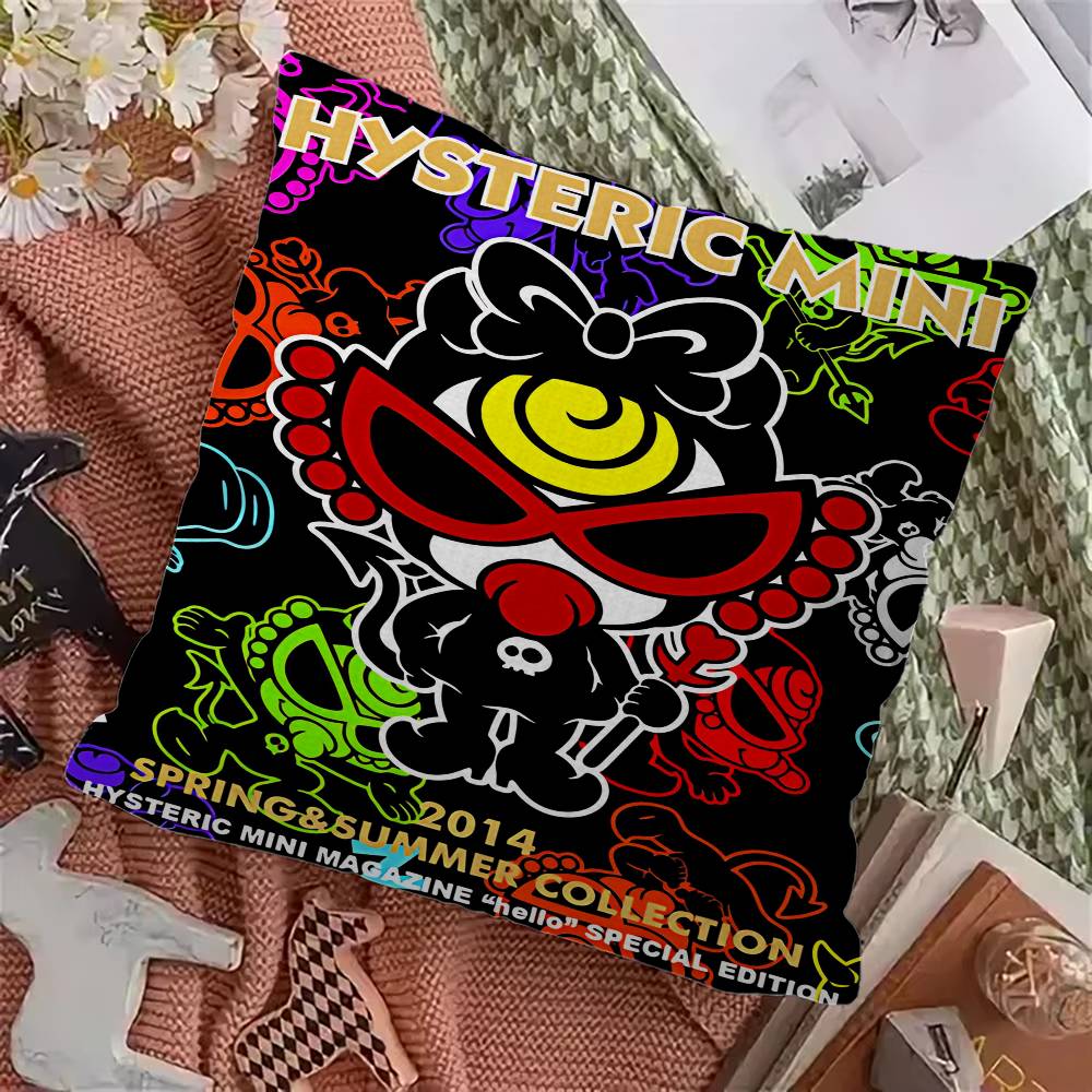 Японская мода Hysteric Mini Наволочки Домашнее постельное белье Декоративная наволочка Свадебная Супермягкая наволочка Peach skin 18*18(CM)-1Pcs