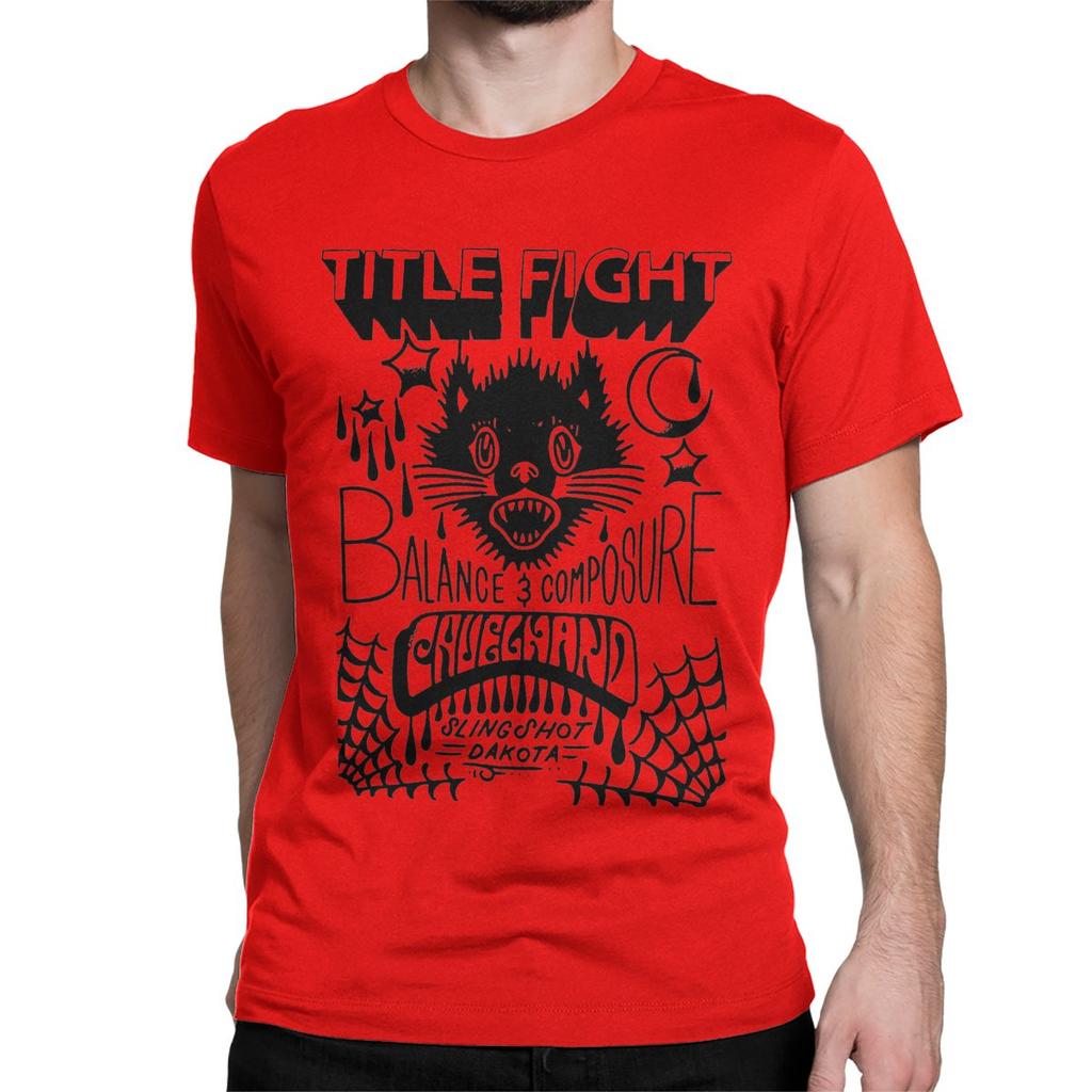 Novelty TITLE FIGHT BAND TShirts for Men Women Cotton T Shirts Title Fight Rock Music Tee Shirt Graphic Printed Clothes