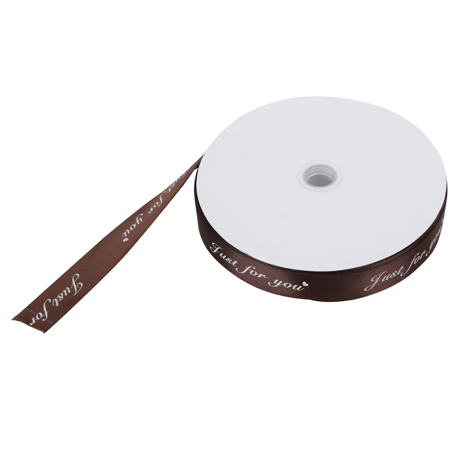 

Printing Satin Ribbon Personalized Christmas Xmas Ribbons for Holiday DecorationsCoffee