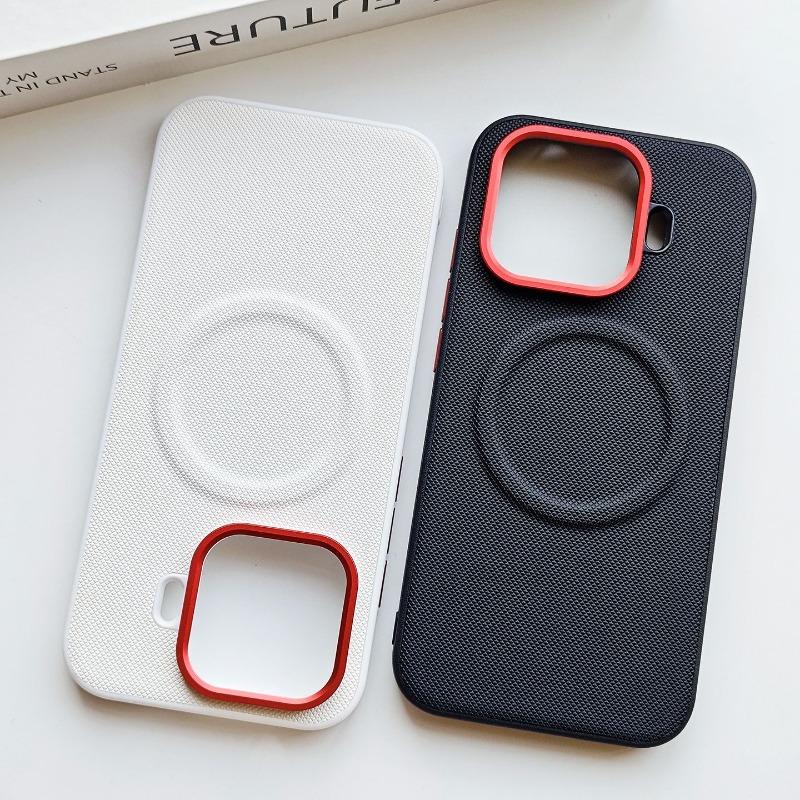 Magnetic Fine Grained PU Leather Case For Vivo iQOO Z11 Turbo iQOO 15R Case Metal Lens Frame Cover Shockproof Bumper