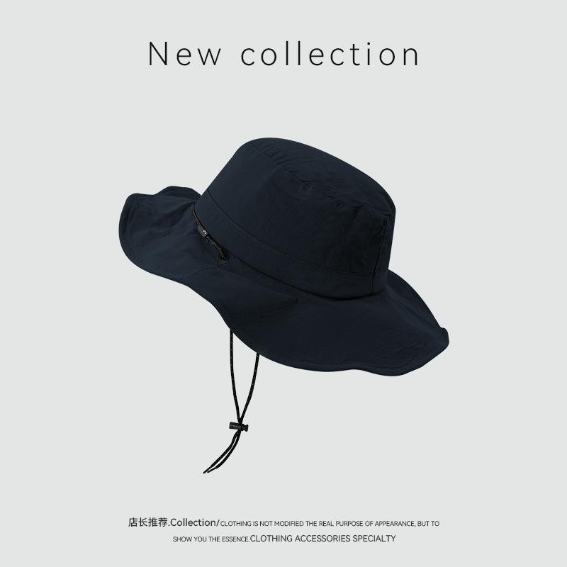 

Quick-drying waterproof bucket hat women s spring and summer face covering sunscreen sunshade versatile hat One size fits all