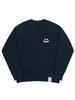 GRAVER [Unisex] Spray Small Drawing Smile Sweatshirt_Navy