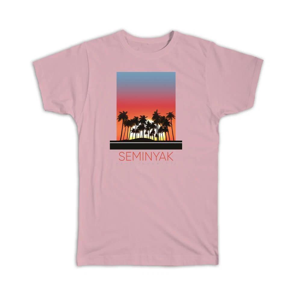 Gift T-Shirt : Seminyak Palm Indonesia Bali Retro 3XL