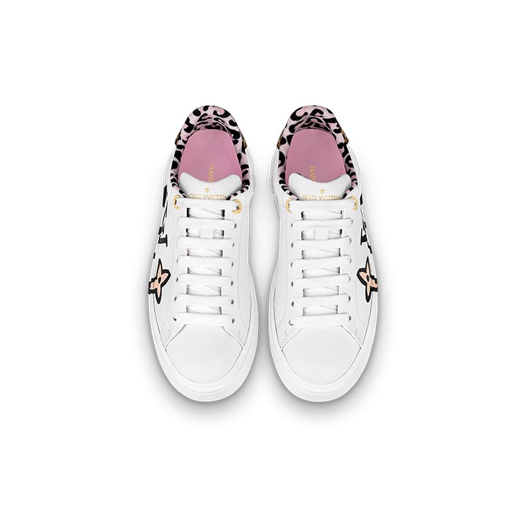LOUIS VUITTON Time Out Sneakers 'White With Large Side Logo' Women's 1A93XF