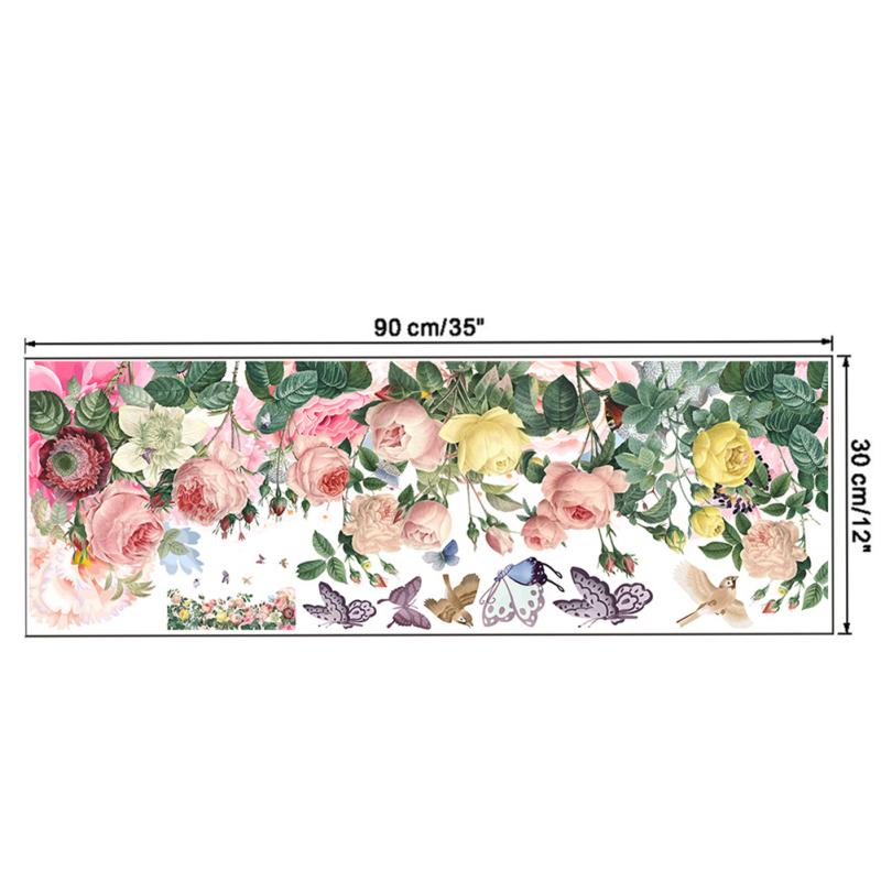 

Новинка! 1 шт./2 шт. Наклейки на стіну з квітами півонії Знімні наклейки на стіни Шпалери для декору вітальні та спальні 30x90cm x 1pc