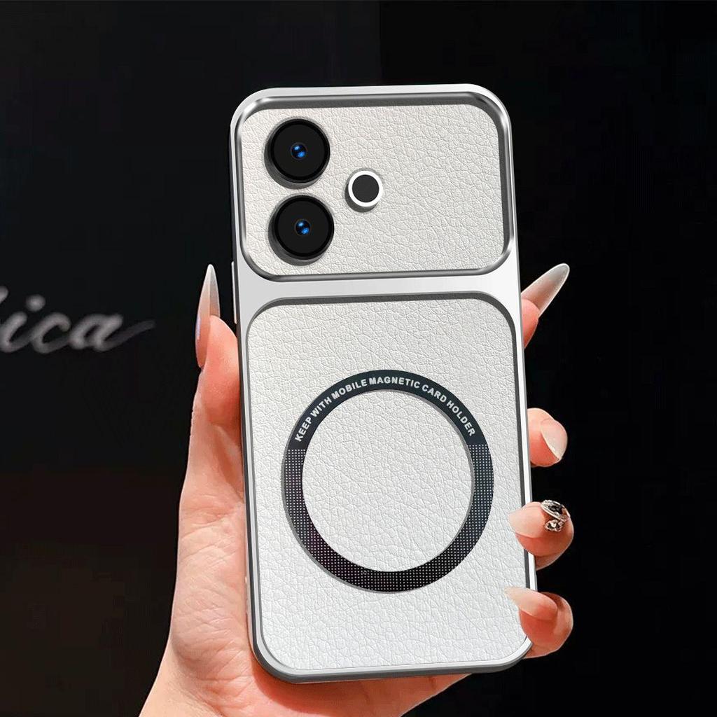 Upgraded Big Lens Protection Case for OPPO A5 Pro 4G/5G,A3 Pro 5G Luxury Leather Casing with Magnetic Ring