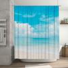 Beach Sky Shower Curtain Blue White Waterproof Printing Decorative Bath Room Window Water Proof Bathroom Decorations Indoor Home