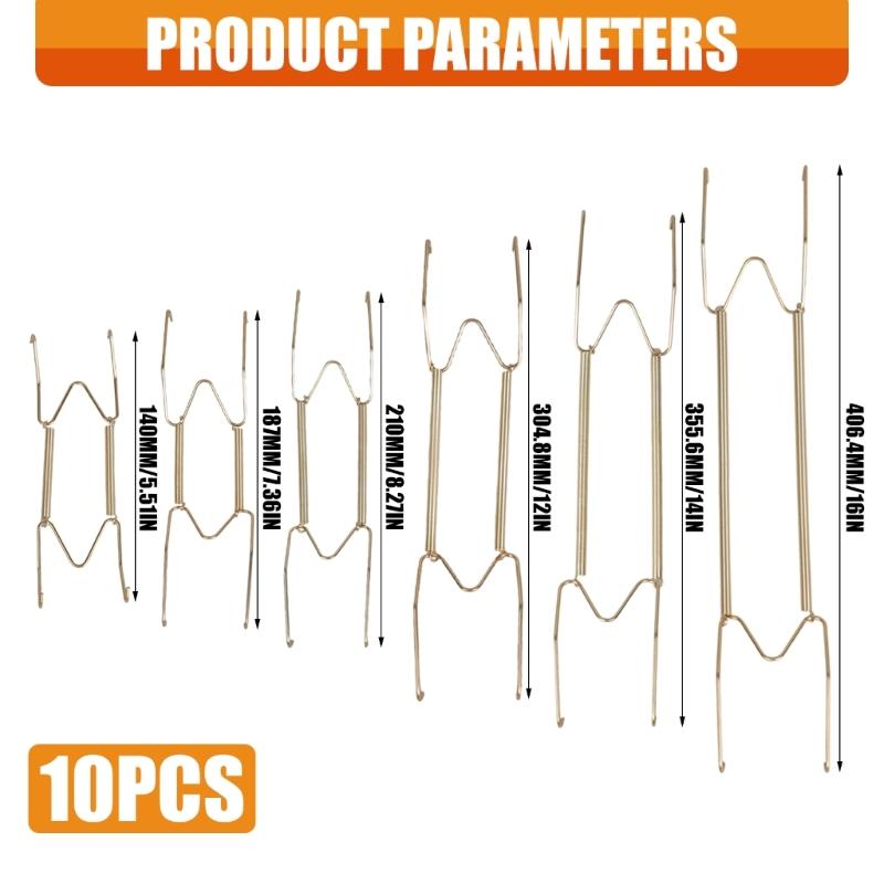 10Pcs W Type Hide Plate Hook Rustproof Steel Construction For Securely Hanging Dishes