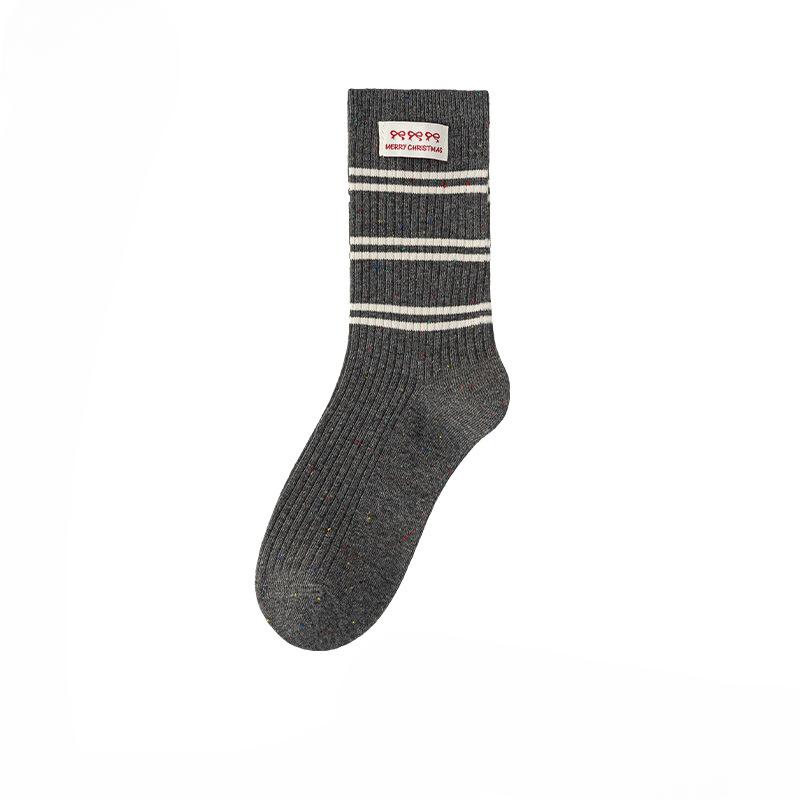 

Female Spring Bow Lace Cloth Mark Breathable Sweat Absorbent Boneless Tube Cotton Socks 1 pair