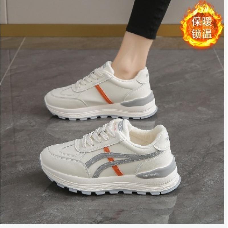 2 Cotton Shoes Winter Women's Warm Fleece Thickened Lightweight Dad Shoes Fashionable Low-top Running