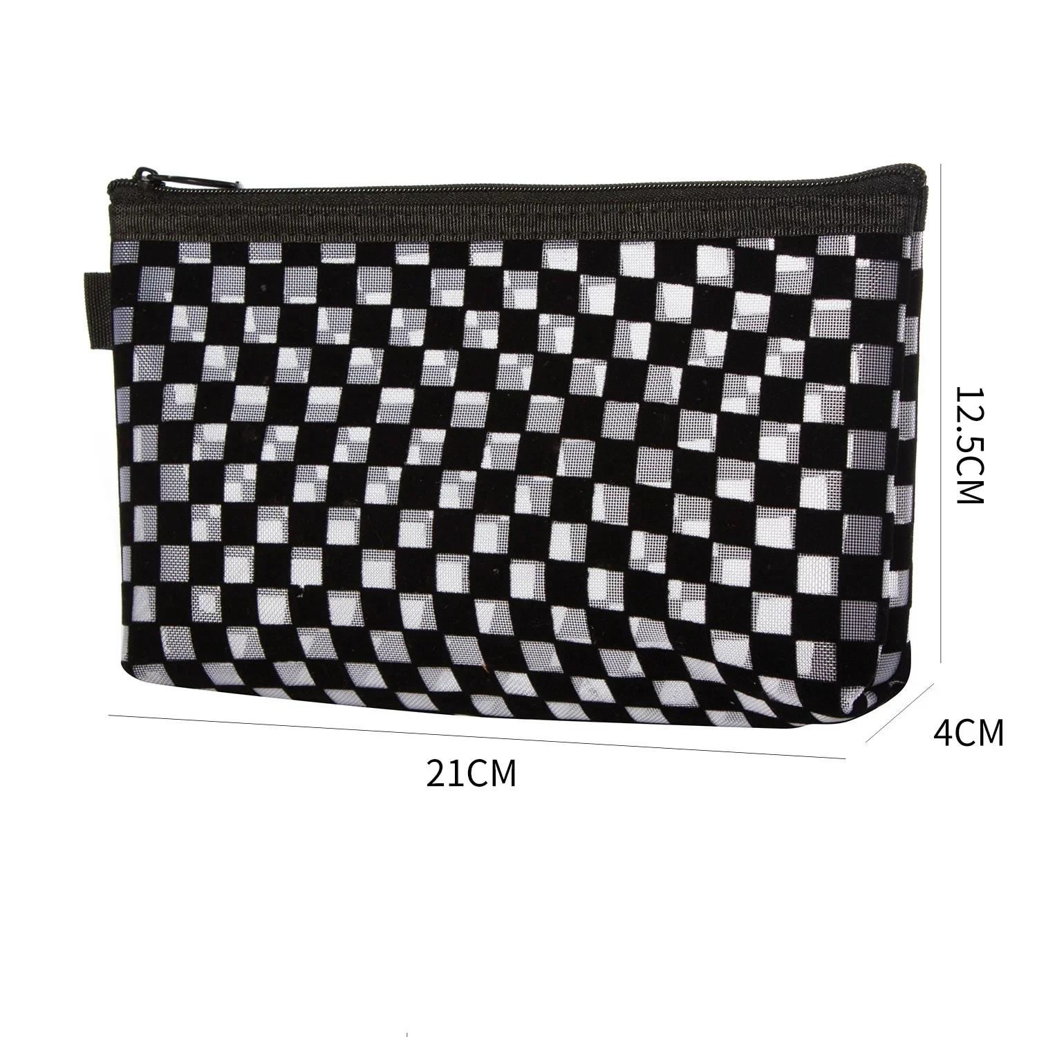 

Новая красочная сетчатая сумка с принтом в виде сердца, портативная косметичка, косметичка, мини-милый кошелек для монет, чехол для карт