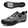 Outdoor Cycling Shoes Breathable Bicycle Shoes Men'S And Women'S Rotating Buckle Mountain Lock Highway Lock Unlocked Leather Surface