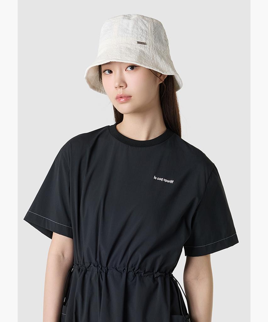LECOQ Women'S Crinkle Bucket Hat - Ivory Qr222Wcp41