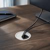 4pcs Round Desk Grommet Zinc Alloy Wire Cord Organizer Durable Cable Hole Cover  PC Desk