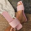 Plus-size Shoes Flat Slippers Casual and Simple One-piece Woven