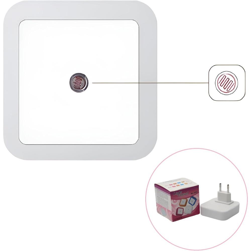 Plug-in Night Light, Bathroom Shaver Light, LED Bed Lights with Auto Dusk-to-Dawn Sensor for Bedroom Kitchen Hallway White 4Pcs